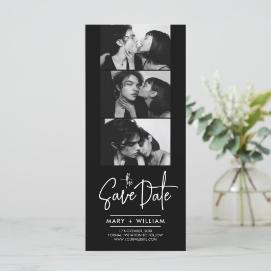 Moderne fotocabine bruiloft opslaan van de datum u (Staand voorkant)