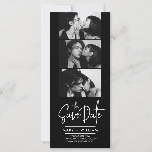 Moderne fotocabine bruiloft opslaan van de datum u (Voorkant)