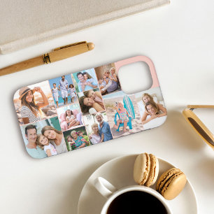 Moderne Fotocollage 11 Foto Perzik Zijwaarts Case-Mate iPhone Case