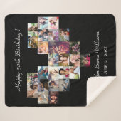 Moderne fotocollage 50e verjaardag typografie cade sherpa deken (Voorkant (horizontaal))