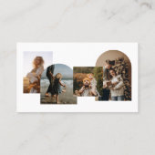 Moderne fotocollage 6 boog foto's fotograaf visitekaartje (Achterkant)