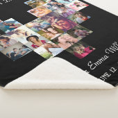 Moderne fotocollage 80e verjaardag typografie cade sherpa deken (3/4)