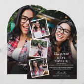 Moderne Fotocollage Afstudeerfeest Boog Kaart (Voorkant / Achterkant)