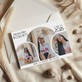 Moderne Fotocollage Afstudeeruitnodiging Feestdagenkaart