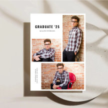 Moderne fotocollage afstuderen aankondiging