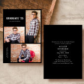 Moderne fotocollage afstuderen aankondiging