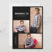 Moderne fotocollage afstuderen aankondiging (Voorkant)