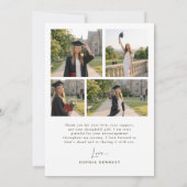 Moderne Fotocollage Afstuderen Bedankkaart (Achterkant)