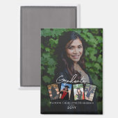 Moderne Fotocollage Afstuderen Keepsake Magnet (Voorkant / Achterkant)