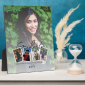 Moderne Fotocollage Afstuderen Keepsake | Wit Fotoplaat (Zijkant)