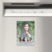 Moderne Fotocollage Afstuderen Keepsake | Wit Magneet (Insitu (Vaatwasser))