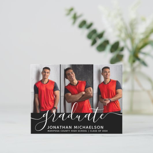 Moderne Fotocollage Afstuderen Klasse van Aankondigingskaart (Staand voorkant)