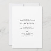 Moderne fotocollage Afstuderen Uitnodiging (Achterkant)