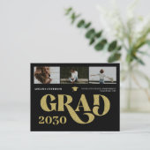 Moderne fotocollage afstuderen voor typografie aankondigingskaart (Staand voorkant)