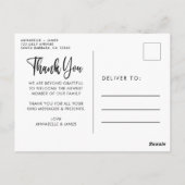 Moderne Fotocollage Baby Bedankt Aankondiging Briefkaart (Achterkant)