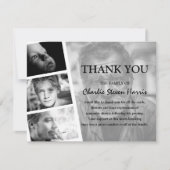 Moderne fotocollage begrafenis bedankt kaart (Voorkant)