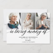 Moderne fotocollage begrafenis bedankt kaart (Voorkant)