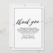 Moderne fotocollage begrafenis dank u bedankkaart (Achterkant)