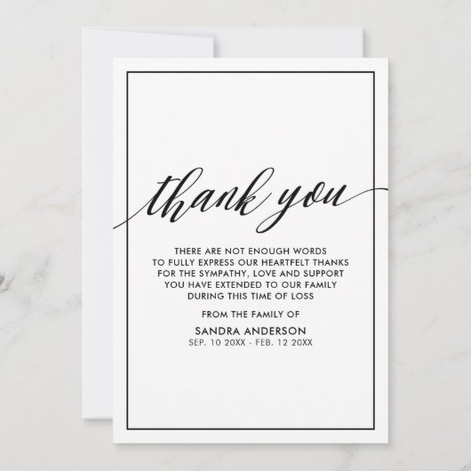 Moderne fotocollage begrafenis dank u bedankkaart (Achterkant)