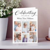 Moderne fotocollage begrafenismonument programma