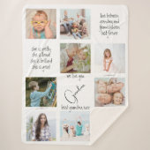 Moderne fotocollage beste oma ooit Moederdag Sherpa Deken (Voorkant)