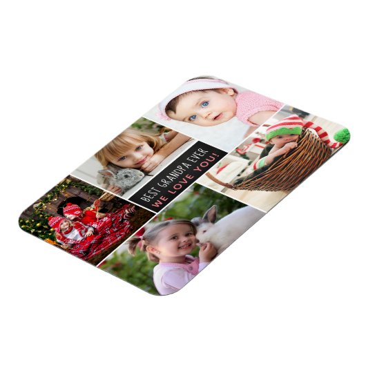 Moderne fotocollage Beste opa ooit Magneet (Linkerzijde)