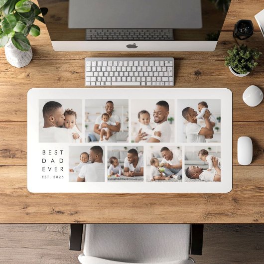 Moderne Fotocollage Beste Papa Ooit Bureaumat