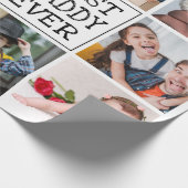 Moderne fotocollage  | Beste papa ooit Cadeaupapier (Hoek)