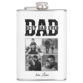 Moderne Fotocollage Beste Papa Ooit - Fles Heupfles (Voorkant)
