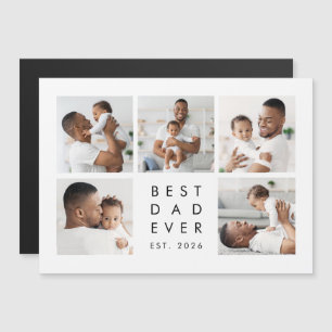Moderne Fotocollage Beste Papa Ooit Magneetkaart