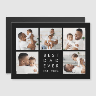 Moderne Fotocollage Beste Papa Ooit Magneetkaart