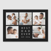 Moderne Fotocollage Beste Papa Ooit Magneetkaart (Voorkant)