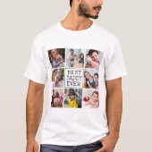 Moderne fotocollage | Beste papa ooit T-shirt (Voorkant)