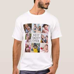 Moderne fotocollage   Beste papa ooit T-shirt