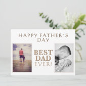 Moderne Fotocollage Beste Papa Ooit Vaderdag Ca Kaart (Staand voorkant)