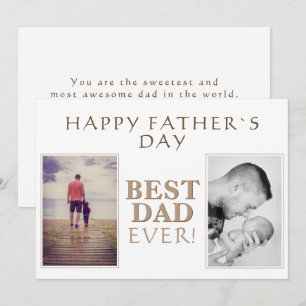 Moderne Fotocollage Beste Papa Ooit Vaderdag Ca Kaart