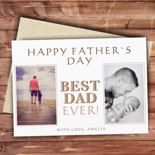 Moderne Fotocollage Beste Papa Ooit Vaderdag Kaart