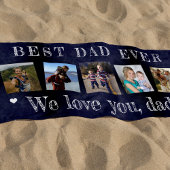 Moderne fotocollage beste vader ooit marine wit strandlaken