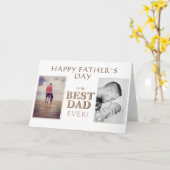 Moderne Fotocollage Beste vader ooit Vaderdag Kaart (Gele Bloem)