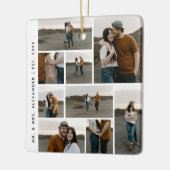 Moderne Fotocollage Bewerkbare Kleur Keramisch Ornament (Links)