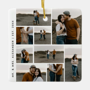 Moderne Fotocollage Bewerkbare Kleur Keramisch Ornament