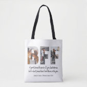 Moderne Fotocollage BFF Beste Vriend Besties Chic Tote Bag (Voorkant)