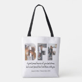 Moderne Fotocollage BFF Beste Vriend Besties Chic Tote Bag (Achterkant)