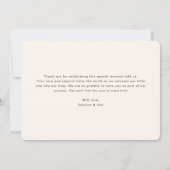 Moderne Fotocollage Boog Vorm Geboorteaankondiging (Achterkant)