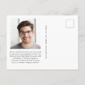 Moderne fotocollage Bourgondië rood Afstuderen Aankondigingskaart (Achterkant)