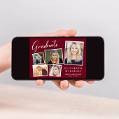 Moderne fotocollage Bourgondische afstudeerfeest Kaart