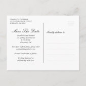 Moderne fotocollage bruiloft bewaart de datum aankondigingskaart (Achterkant)