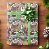 Moderne fotocollage cadeaupapier