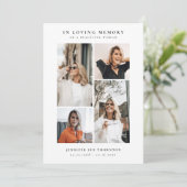 Moderne Fotocollage Condoleance  Bedankkaart (Staand voorkant)