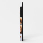 Moderne fotocollage crème initiaal monogram Case-Mate iPhone case (Achterkant/links)